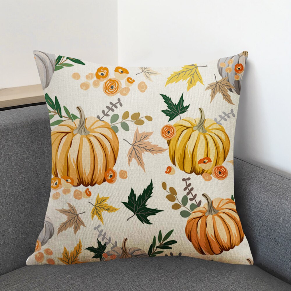 Kussensloop 45X45Cm Kussenhoes Kussensloop Voor Thuis Sofa Stoel Decoratieve Gelukkig Fall Thanksgiving Dag Thuis decoratie 1Pc