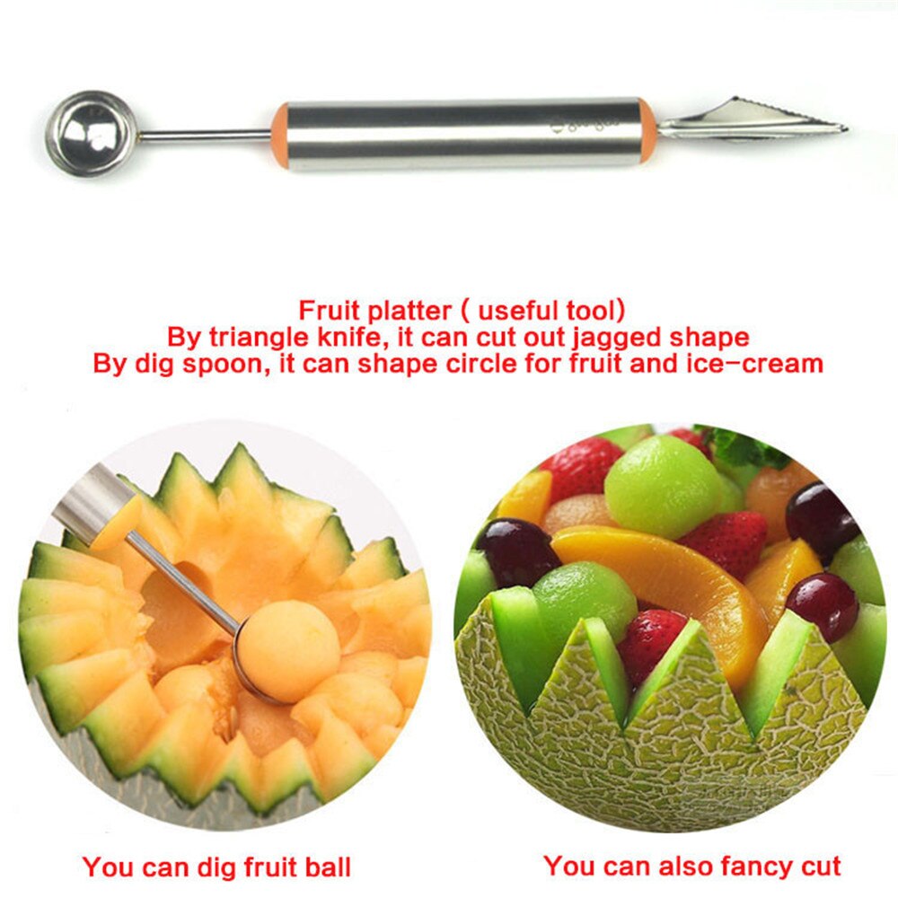 Fruit Spoon Cutter Fruit Vegetable Carving Knife Chisel Chef Kit Digging Spoon Melon Baller Kitchen Tools
