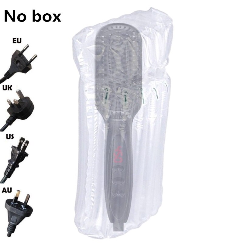 Beard Hair Straightener Comb Durable Electric Straight Hair Comb Brush LCD Heated Ceramic Hair Straightening Brush: 029 no box / EU