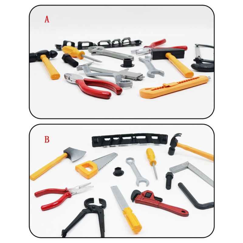 14 Pcs Set Construction Tool Set for Kids Child Career Training Activity Props Pretend Play Accessory