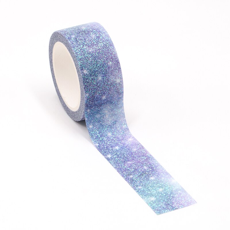Sterrenhemel sparkle Bullet Journal Glitter Washi Tape leuke Decoratieve Plakband DIY Scrapbooking Sticker Label Briefpapier