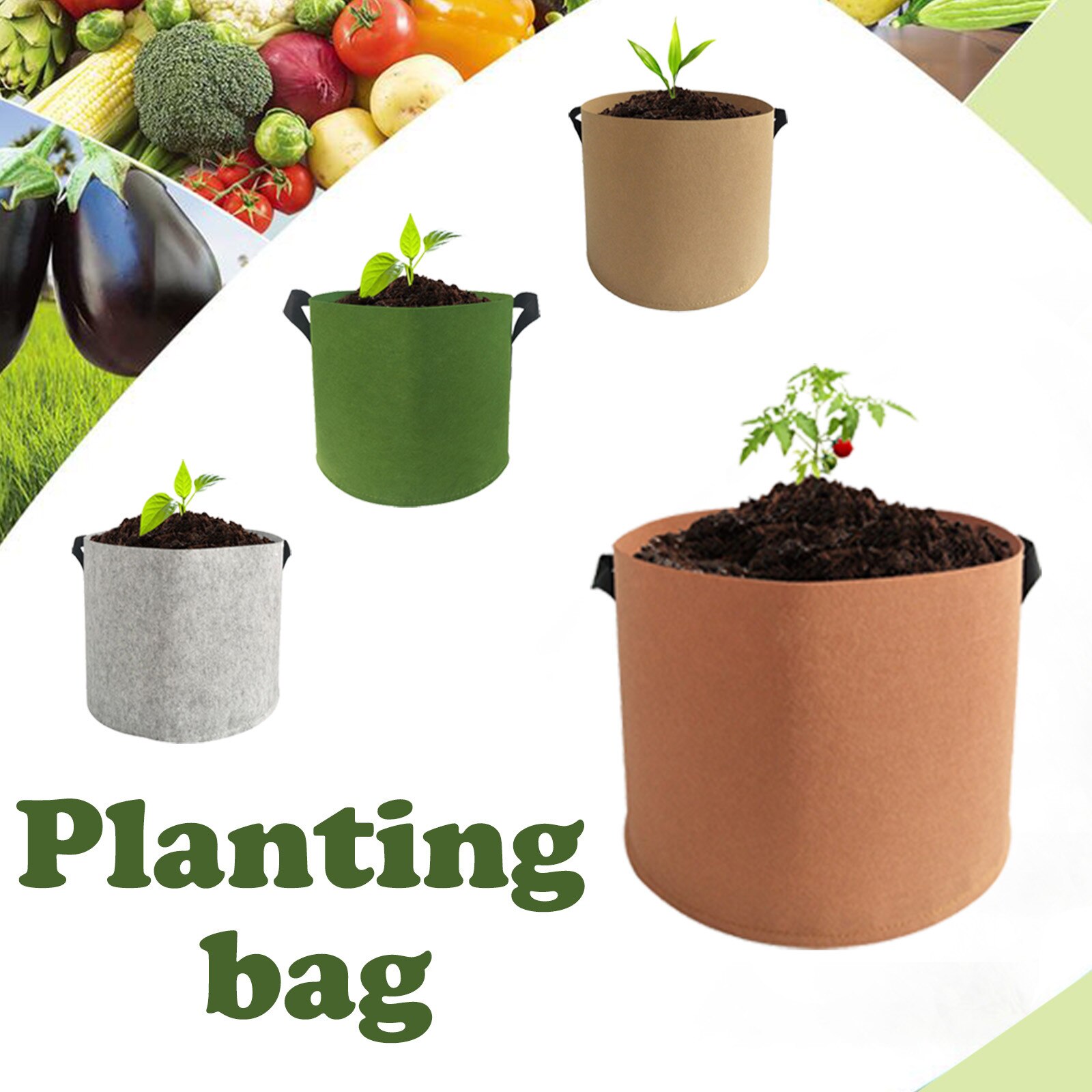 25 # Groeien Zakken Plant Pot Diy Aardappel Growplanter Feltcloth Planten Container Bag Thicken Tuin Pot Voor Tuin En Groente patch
