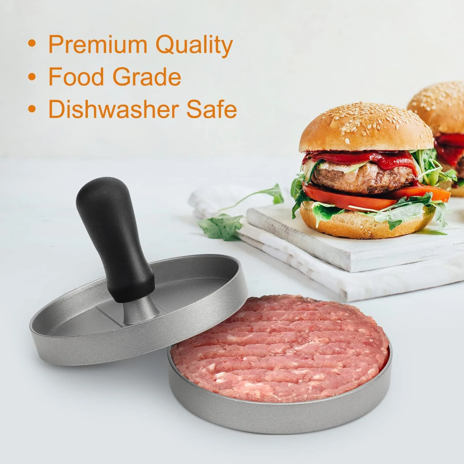 Burger presse Antihaft-Hamburger Einfügen tchen hersteller mit Wachspapier Aluminium Burger Hersteller für Küchen Grill