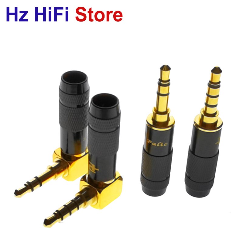 Pack De 2 Connecteurs Jack 3.5mm TRRS 4 Pôles – Mâle, Cuivre Pur, Qualité Supérieure