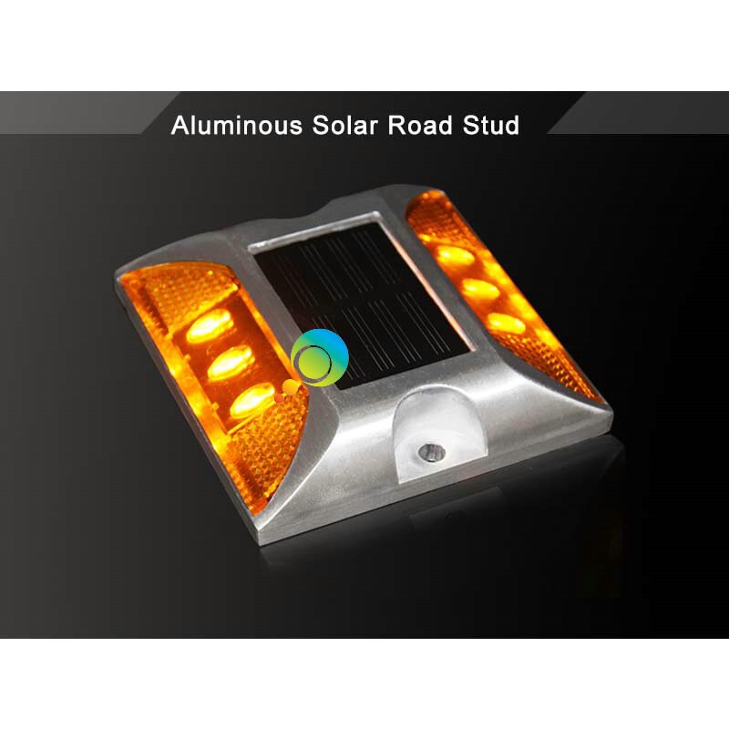 Gul led aluminium 3m reflektor sol vägmarkör trafiksäkerhet led road stud för