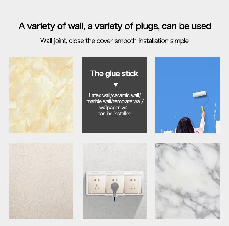 Three - position 86 type switch socket waterproof cover box paste type bathroom transparent triplet socket splash box