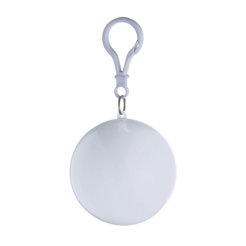 Bequem Tragbare Regen Ponchos Ball für Erwachsene Einweg extra Dicke Notfall Wasserdichte Regenmantel Bunte Poncho mit Haken: Weiß