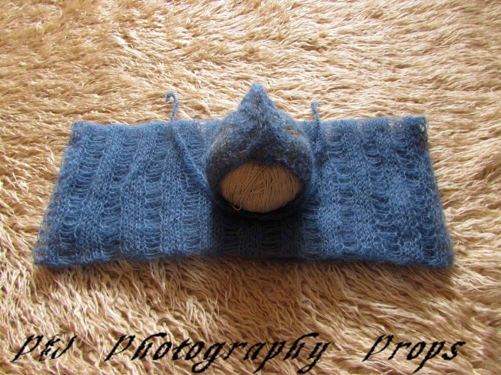 Chapeau en Crochet pour bébé, écharpe en tricot, porte-bébé, accessoires Photo d&#39;emmaillotage, offre spéciale