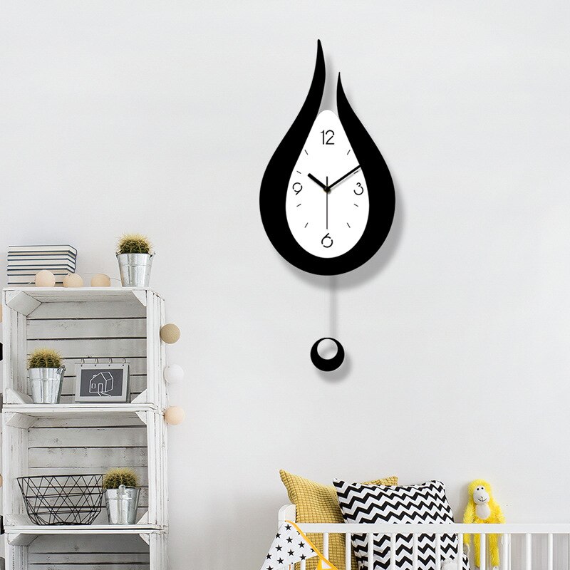 Water Droplets Swing Wall Clock Modern Nordic Style Living Room Wall Clocks Bedroom Wall Clock