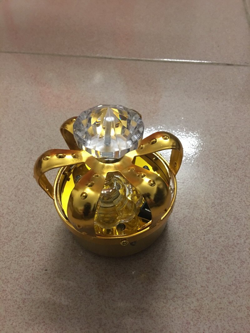 Sombrero de copa de vino de decoración, tapón de vino con corona de carga Led de metal, cabeza de champán: Default Title