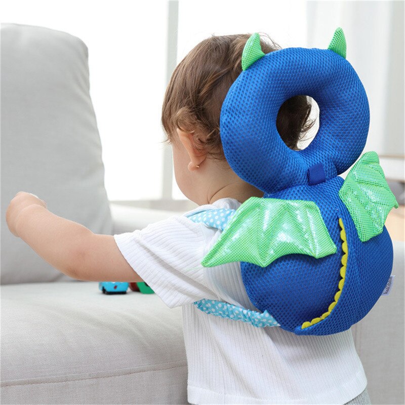 Almohada para caminar para bebé, cojín anticaída para niños, almohada para reposacabezas, bonito cuello para bebé, alas resistentes, cojín, mochila para cama