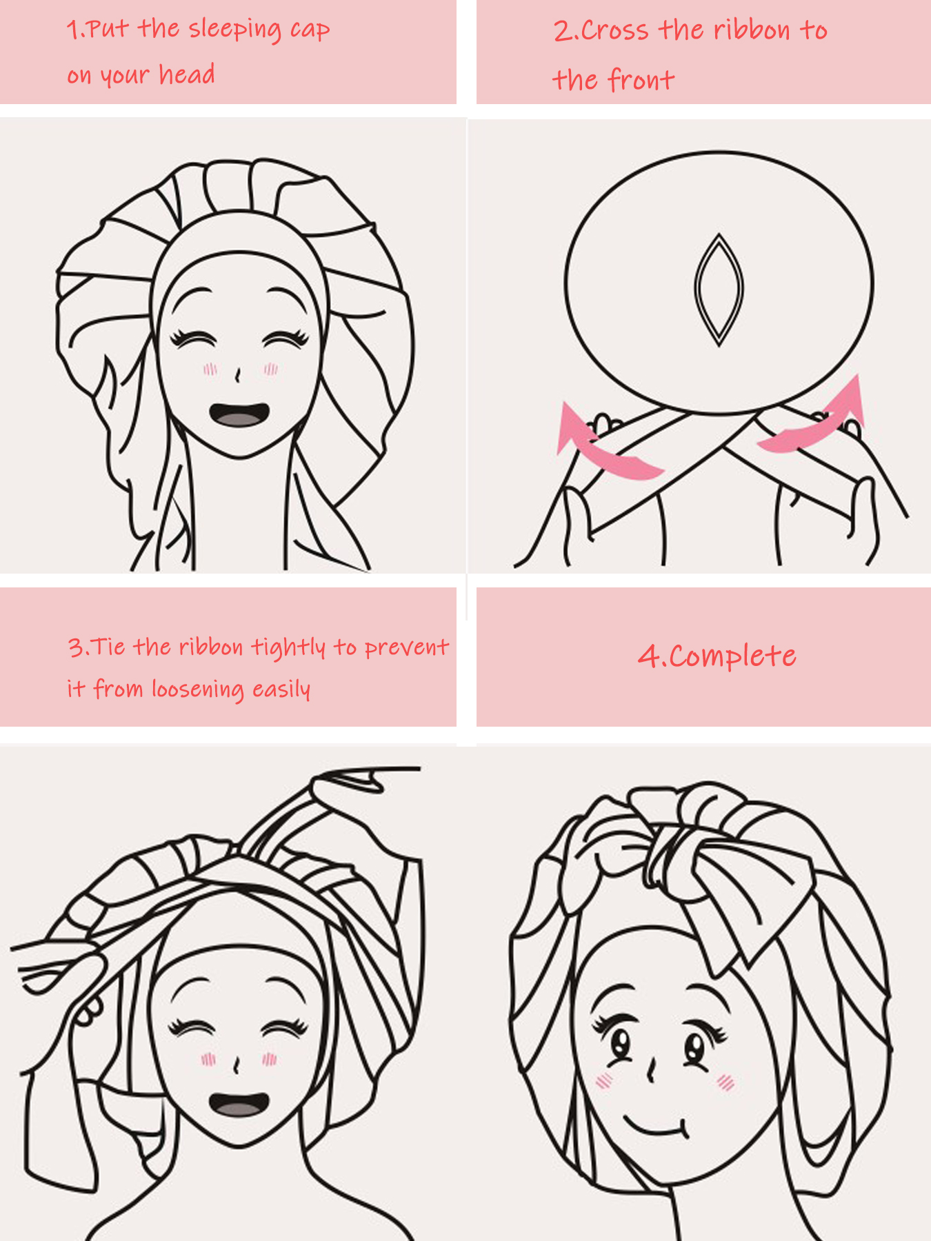 Silk Bonnet for Sleeping Women Satin Bonnet Hair Bonnet night sleep cap scarf wrap for curly hair With Tie Band for Curly Gi