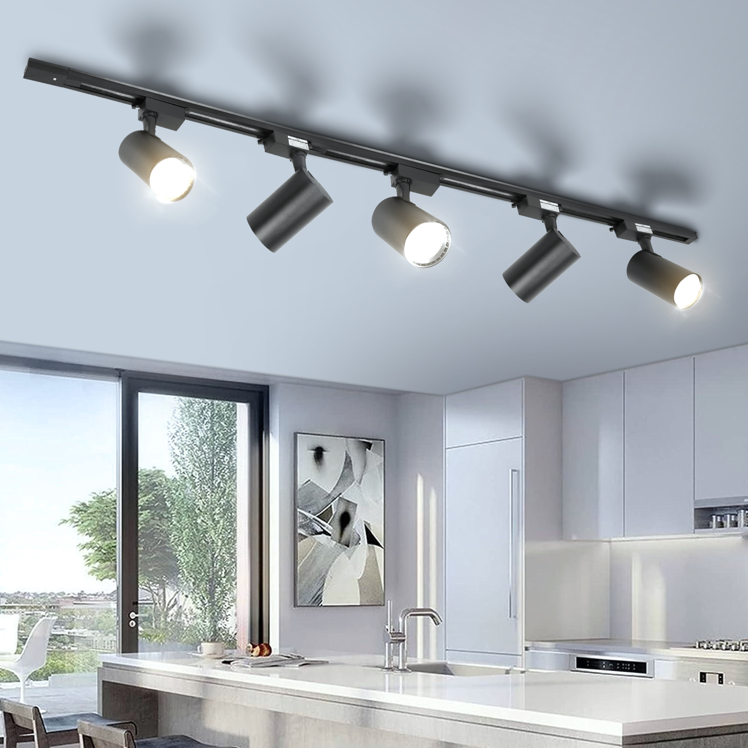 LED Track Light Set 12-40W plafoniera ad alta luminosità per Street Living Room Kitchen Home appliance Rail faretti mobili Led