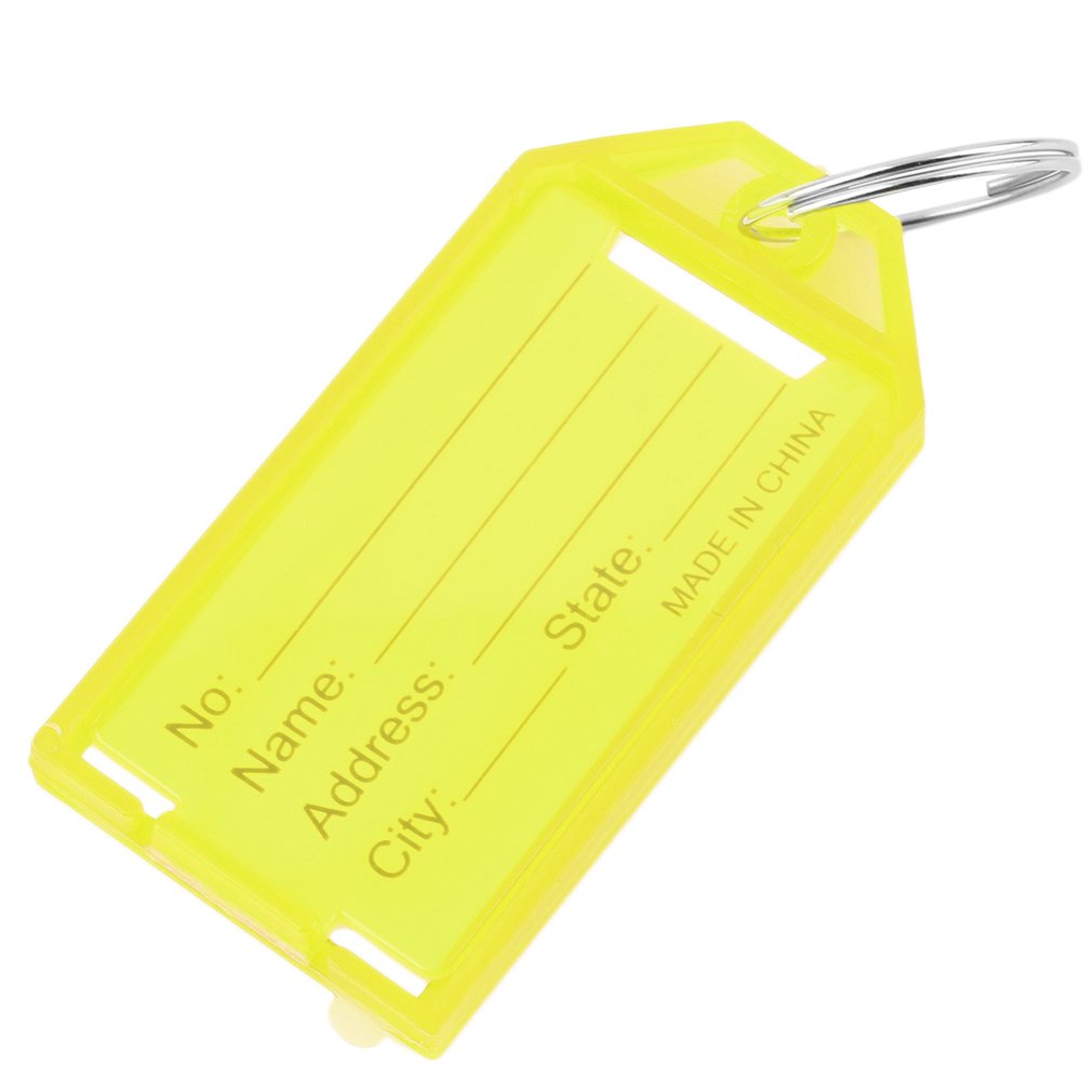 4 Kleuren Plastic Key Tags Sleutelhangers Id Identiteit Tags Rack Naam Card Label Vier Kleuren Beschikbaar 1 Pc