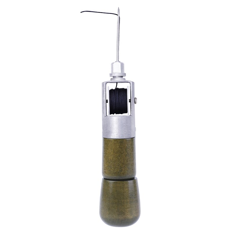 IMZAY-máquina de coser Manual de cuero, Kit de herramientas de costura de cuero con costura rápida, juego de accesorios de herramientas de ranurado de perforación de artesanía de cuero: Gris claro