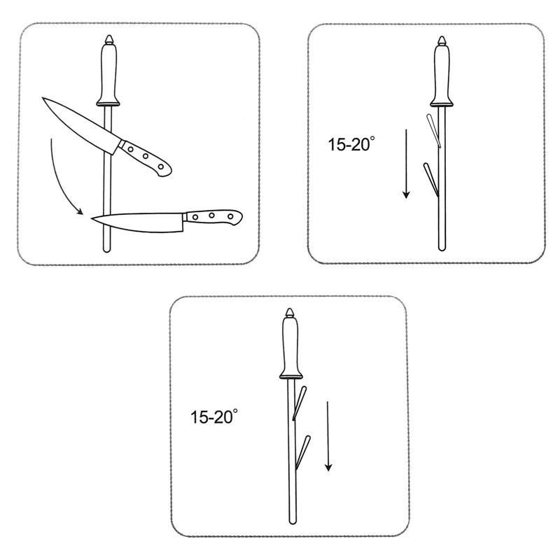 TAIDEA 12inch Knife Carmic Sharpening rod TG2006 Sharpening steel Kitchen sharpening system knife sharpener tool