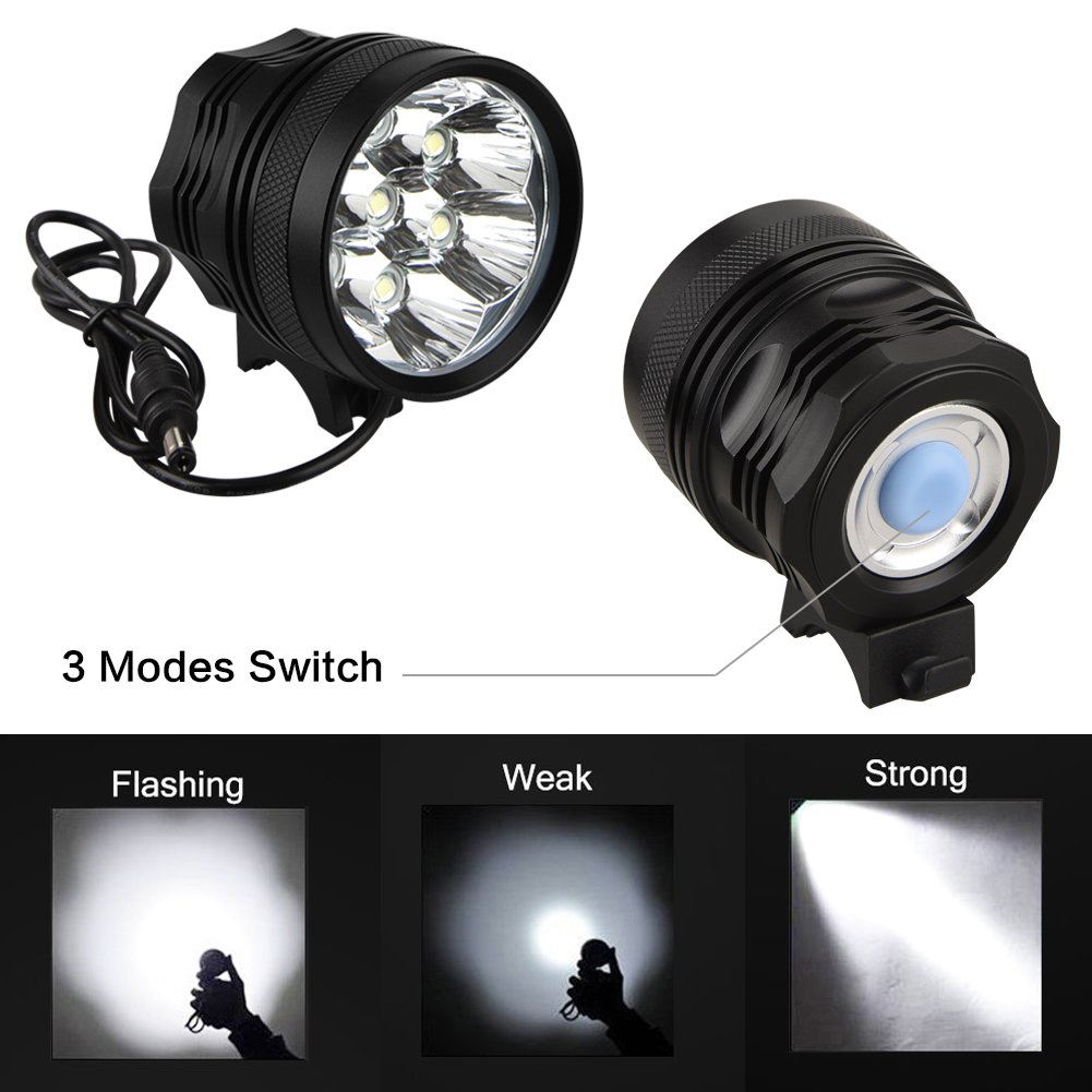 WasaFire 10000 Lumen Fahrrad Licht 7 * XM-L T6 LED Fahrrad Lichter MTB Scheinwerfer Radfahren Kopf Lampe mit 18650 Batterie Pack + Ladegerät