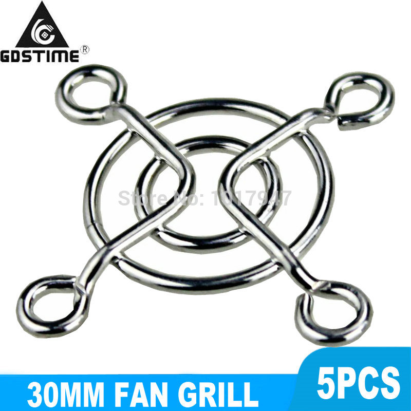 5PCS Gdstime DC Fan Grill Silver Metal Protector Finger Guard Cover Gebruikt voor 3CM 30mm Fans