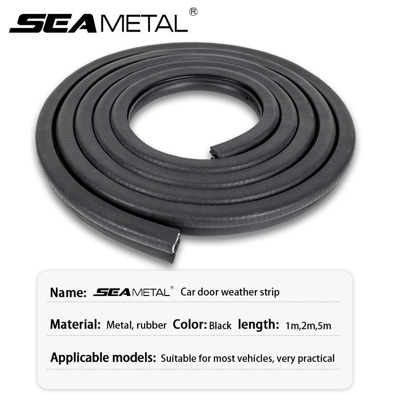 SEAMETAL 5m Auto Tür Gummi Dichtung Streifen Universal Schalldichte Abdichtung Streifen mit Seite PVC Birne für Auto Tür Boot hause Dichtstoffe