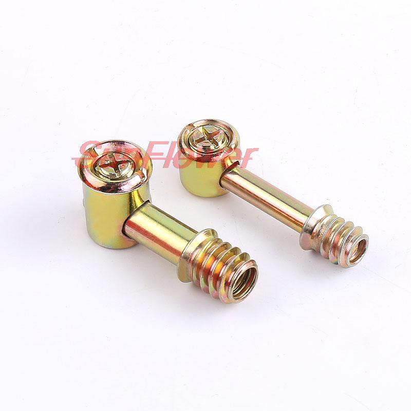 Furniture Hardware 4-in-1 Connection Piece Bed 4-in-1 Assembly Piece Hammer Nut Screw Eccentric Wheel Accessories 2PCS