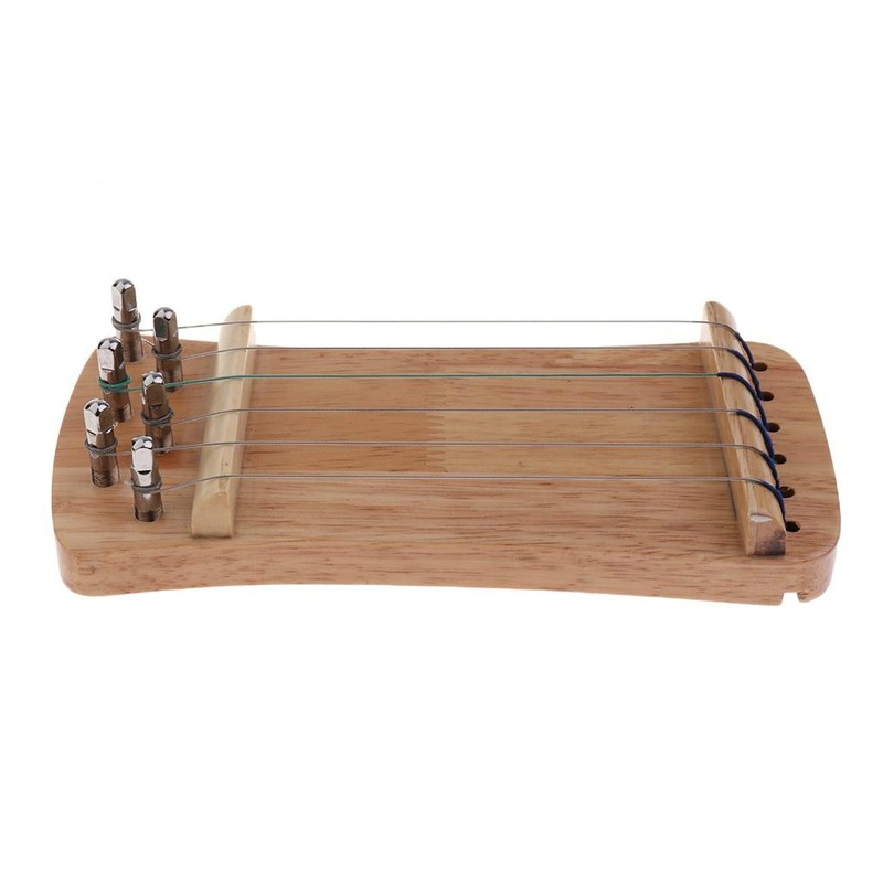 Prachtige Massief Houten Mini 6 String Guzheng Chinese Citer Hand Trainer Gu Zheng Vinger-Training Uitoefenaar