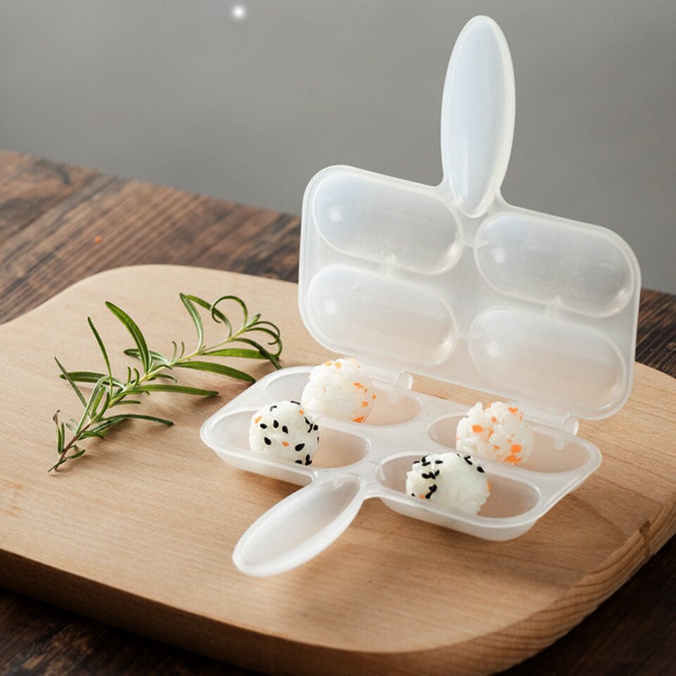 Transhome Rice Ball Mold Sushi Molds 2Pcs/Set Shake The Rice Ball Mold Sushi Tools Onigiri Rice Mold Kitchen Sushi Making Tools