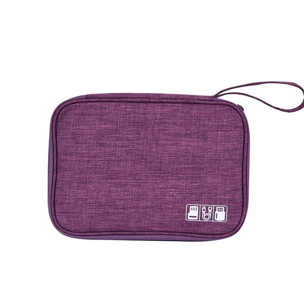 Reizen Accessoire Kabel Tas Draagbare Digitale USB Elektronische Organizer Gadget Case Reizen Mobiel Lading Mobiele Lader Houder: Paars