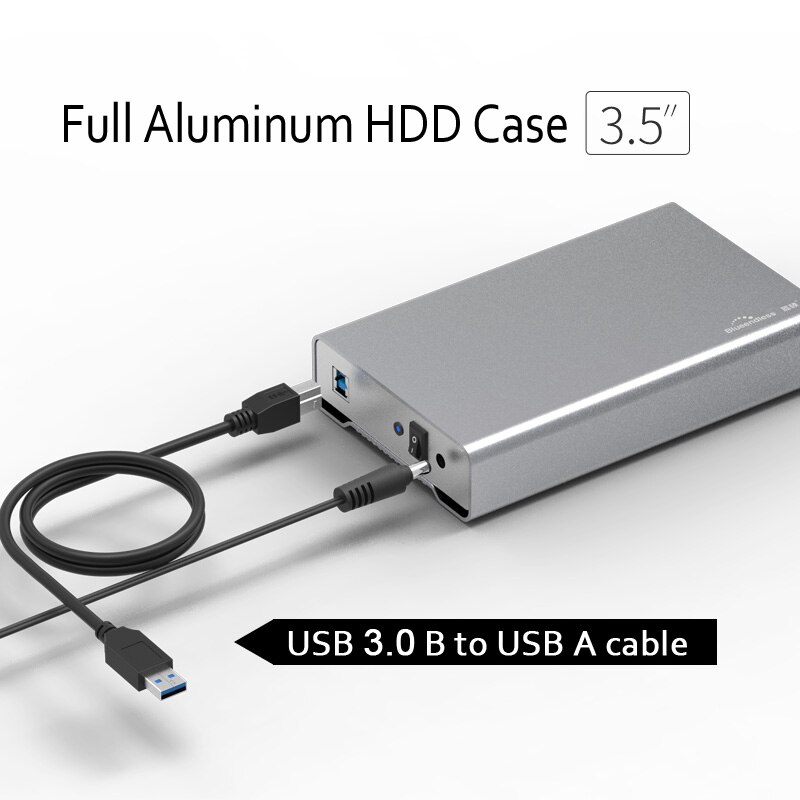 Blueendless Silver HDD Sata to USB 3.0 Hard Disk Enclosure Aluminum 2.5' Caddy Case for Desktop External Hard Drive&30: U35QB-A
