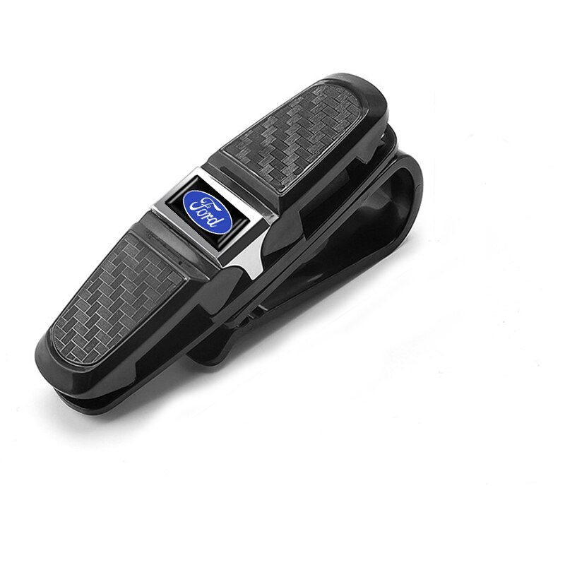 Pince de rangement de lunettes de voiture ABS, pince de rangement de lunettes de soleil, pince de billet de carte pour Fiat 500 Ducato Tipo Panda Bravo Doblo Stilo Freemont accessoires: 1Pcs-Ford