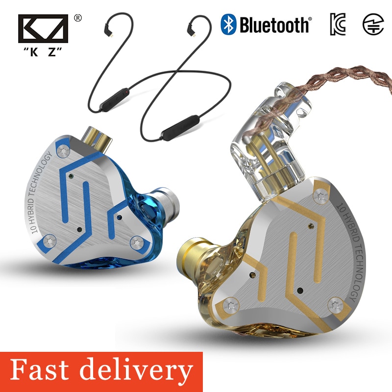 KZ ZS 10 Pro auriculares intraurales con cable auriculares Bluetooth reemplazables auriculares inalámbricos auriculares con micrófono de banda para el cuello deportivos