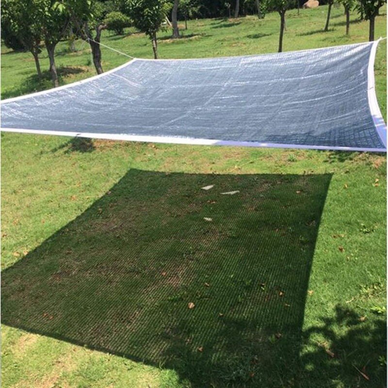 75% Sunblock Shade Cloth Anti-Aging Sun Mesh UV Resistant Net Aluminum Foil Sun Room Shade Net Greenhouse Thermal Insulation Net