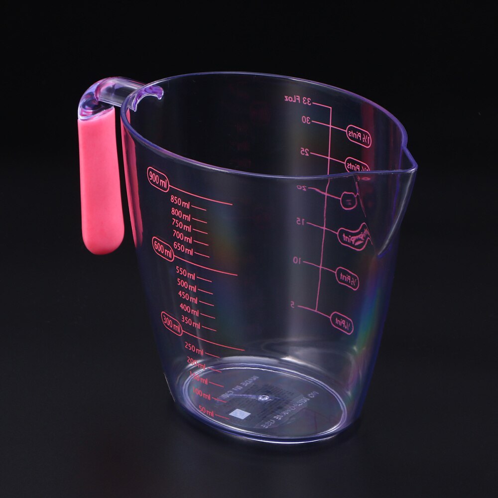 900ml Transparent Measuring Cup with Marking Scales Baking Kitchen Measuring Pitcher Measuring Cup