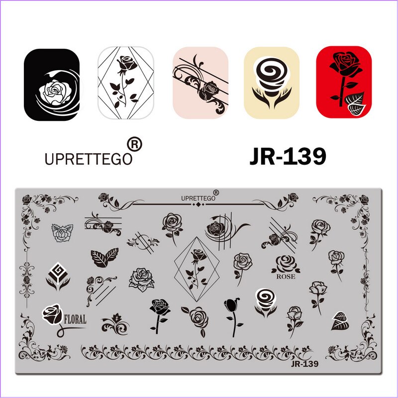 Stainless Steel Stamping Plate Template Xmas Dot Geometric Flower Bird Owl Pigeon Vintage Alphabet Nail Tool JR131-140: JR139