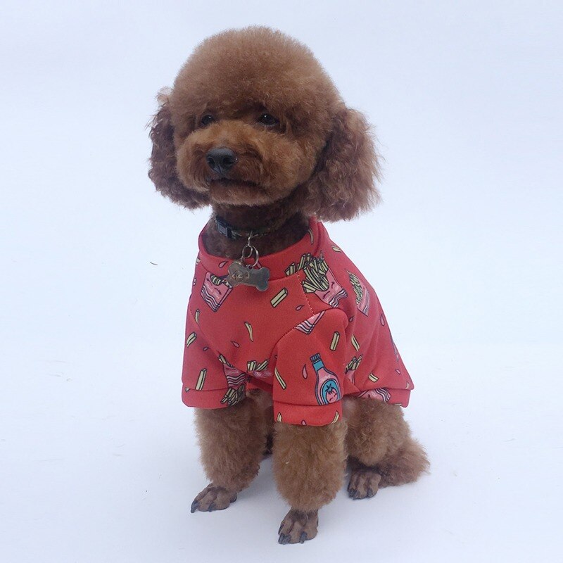 Huisdier Puppy Trui Katoen Fluwelen Ronde Hals Trui Mode Casual Warme Truien Kleding Voor Kleine Middelgrote Honden Herfst Winter