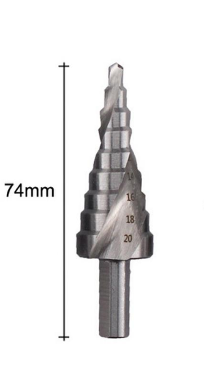 Hss-koboltti poranterä 4-12/4-20/4-32 nopeaa monireikäistä terästä poranterät spiraaliura kolmiovarsi ruostumaton: Harmaa -20mm