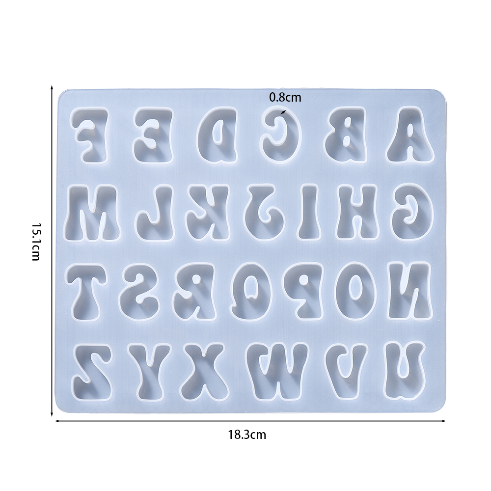 Alphabet Epoxy Resin Silicone Mold Letter Number Mould DIY Keychain Earring Pendant Epoxy Resin Jewelry Crafts Casting Mold: GRAY