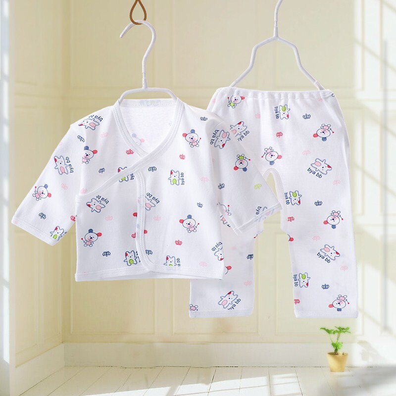 Pasgeboren Baby Leuke Pyjama Baby Katoenen Tops + Broek Jammies Kleding Set Puur Katoen Is Modieus En Comfortabel
