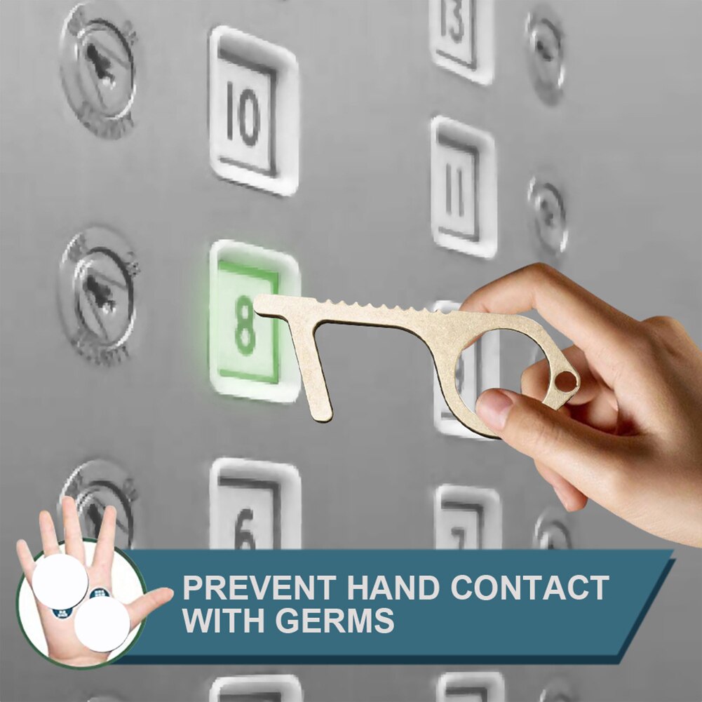 Hygiejne dørlukker hygiejnisk døråbner antimikrobiel aluminiumslegering berøringsfri åben dør bærbar presse elevator dørhåndtag