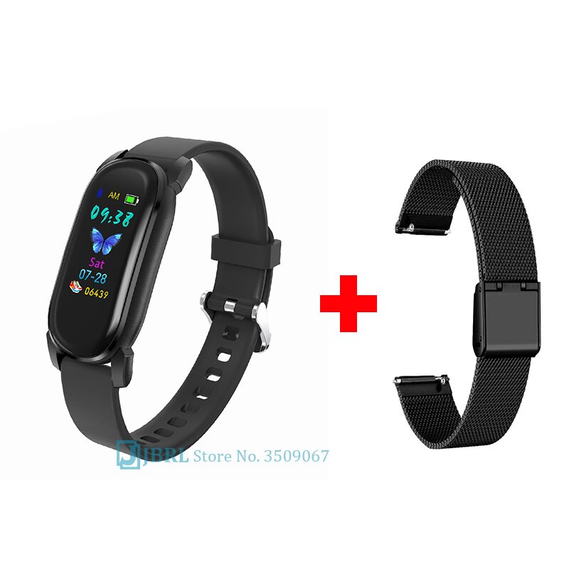 Temperatuur Digitale Horloge Vrouwen Sport Horloges Elektronische Led Dames Polshorloge Voor Mannen Vrouwen Klok Mode Bluetooth Horloge: black add strap 4