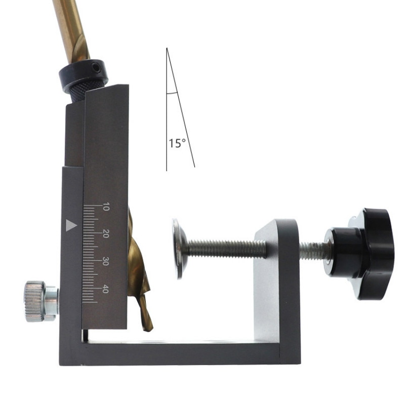Juego de plantilla de pasador para guía de taladro, carpintería, maestro con manga de perforación para carpintería, Kit de herramientas con agujero de bolsillo para perforación