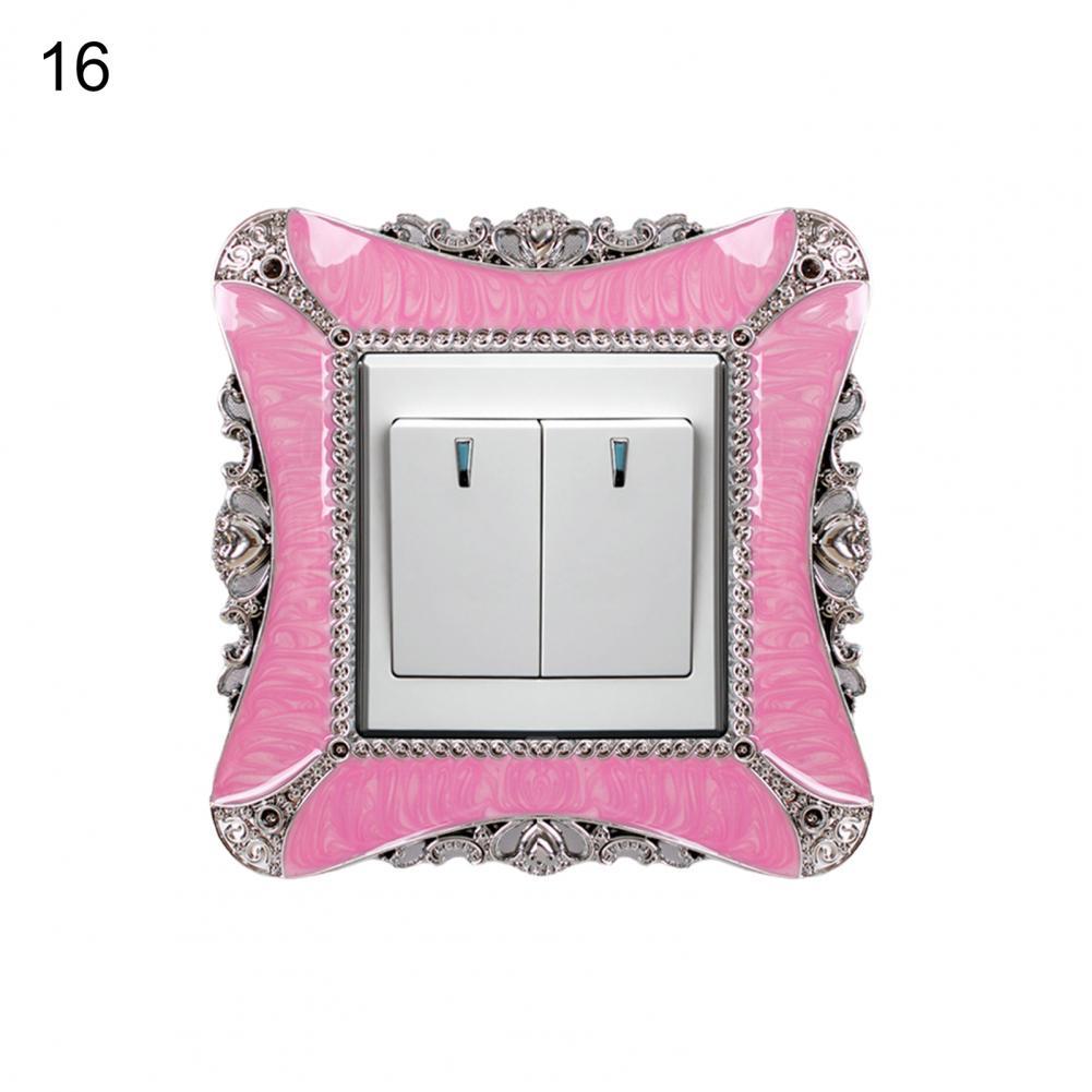 Autocollant de commutateur de Style européen, sans poinçon, en plastique, pour prise murale, pour maison: 16