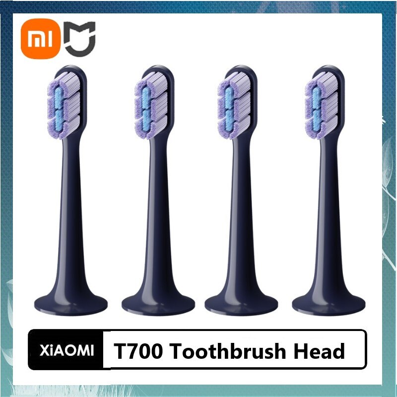 Original xiaomi sonic escova de dentes elétrica cabeça terno para t700 cerdas densas 4mm ultra-fino cabeça da escova dupont náilon cerdas macias