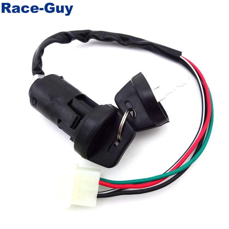 4 Pin Wire Ignition Key Switch For Chinese ATV Quad 4 Wheeler Go Kart Taotao Sunl Roketa Kazuma 50cc 70cc 90cc 110cc 125cc