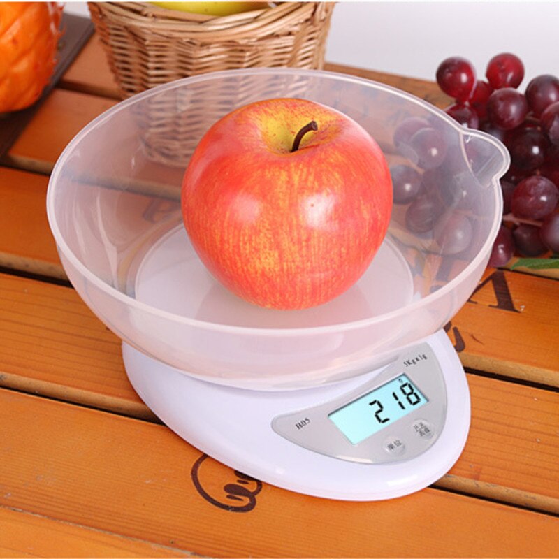 Huishoudelijke mini keukenweegschaal 5kg mini eenvoudige keuken gezondheidsbakweegschaal elektronische weegschaal precisie 0.1g