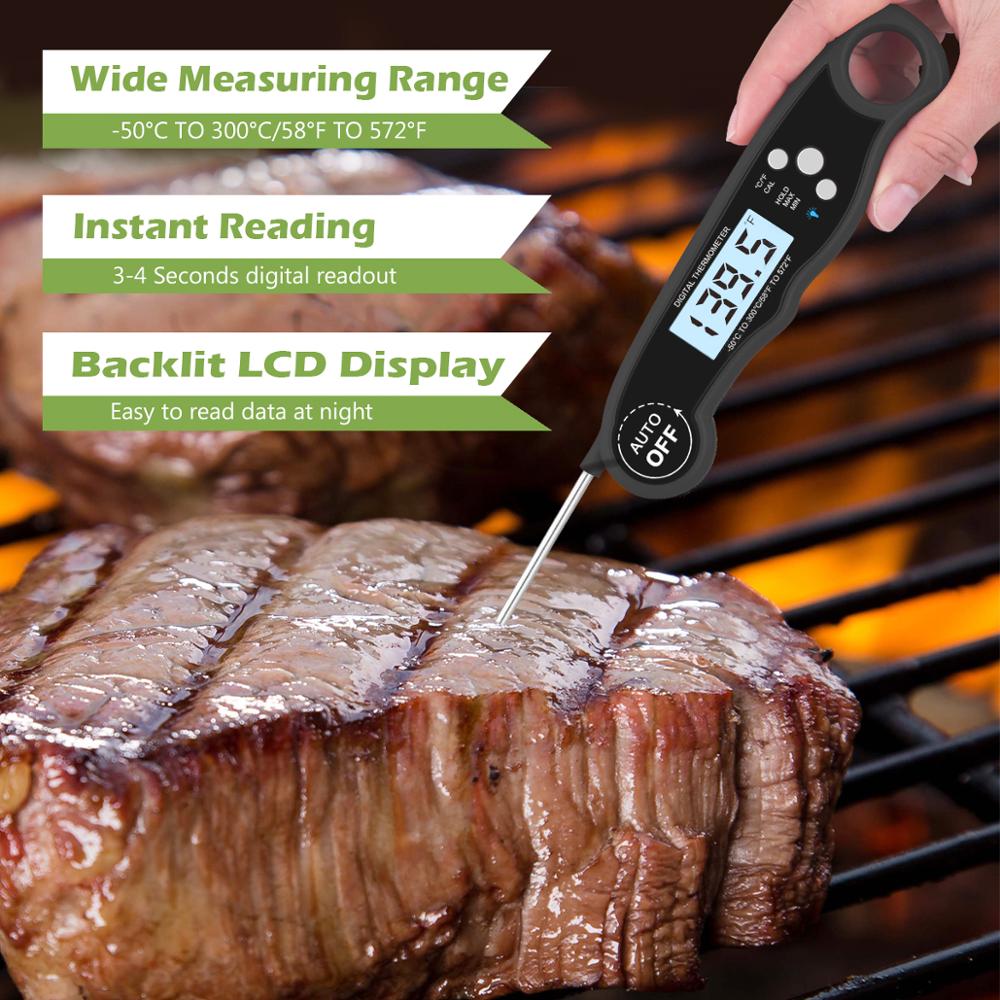 AMIR thermomètre numérique pour viande BBQ | Thermomètre électronique étanche pour viande, thermomètre de cuisine, sonde de cuisine, eau thermomètre à lait