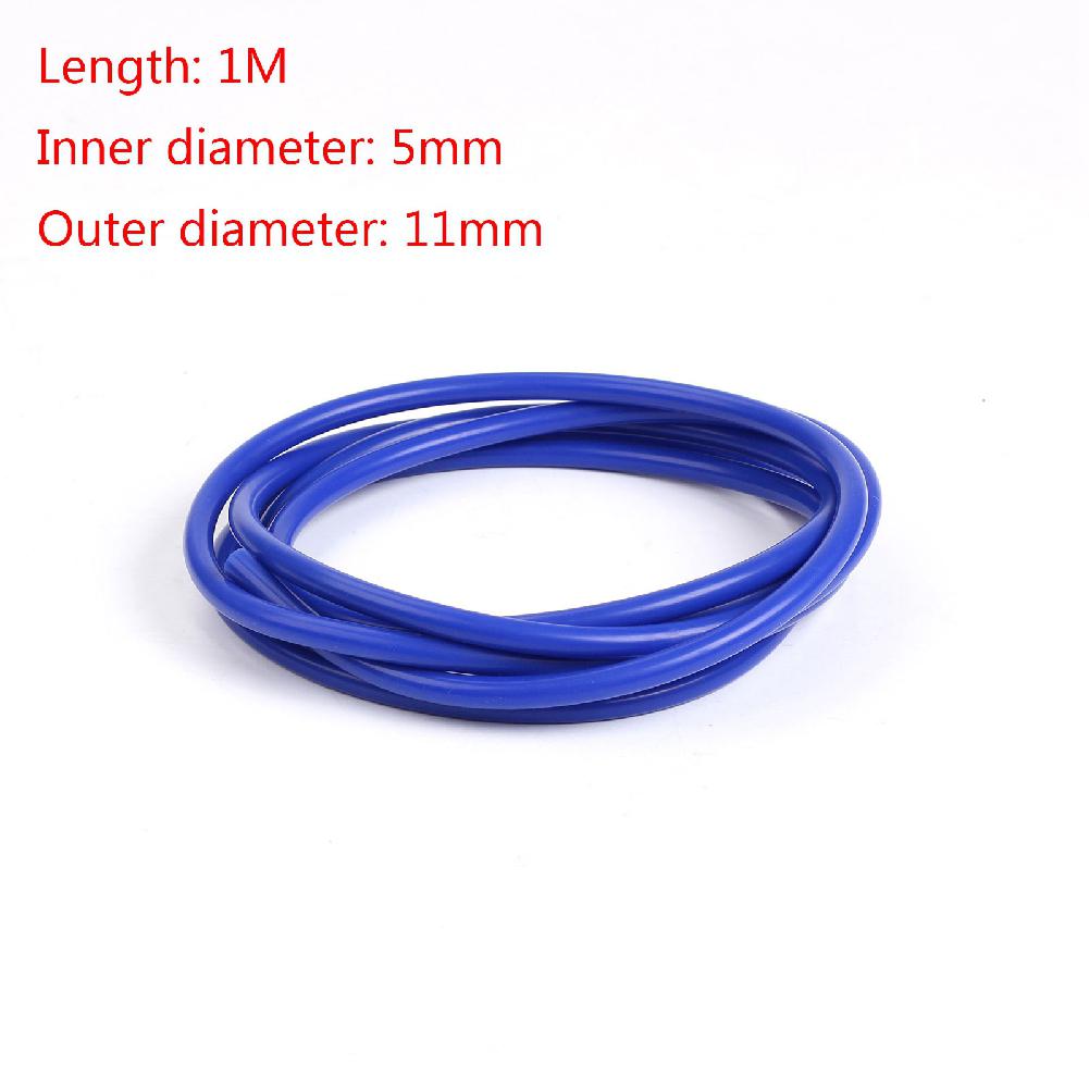 Yfashion universal 1m 3mm/4mm/6mm/8mm/10mm/14mm blå silikone vakuumrør silikone slange bil tilbehør: 5 x 11mm