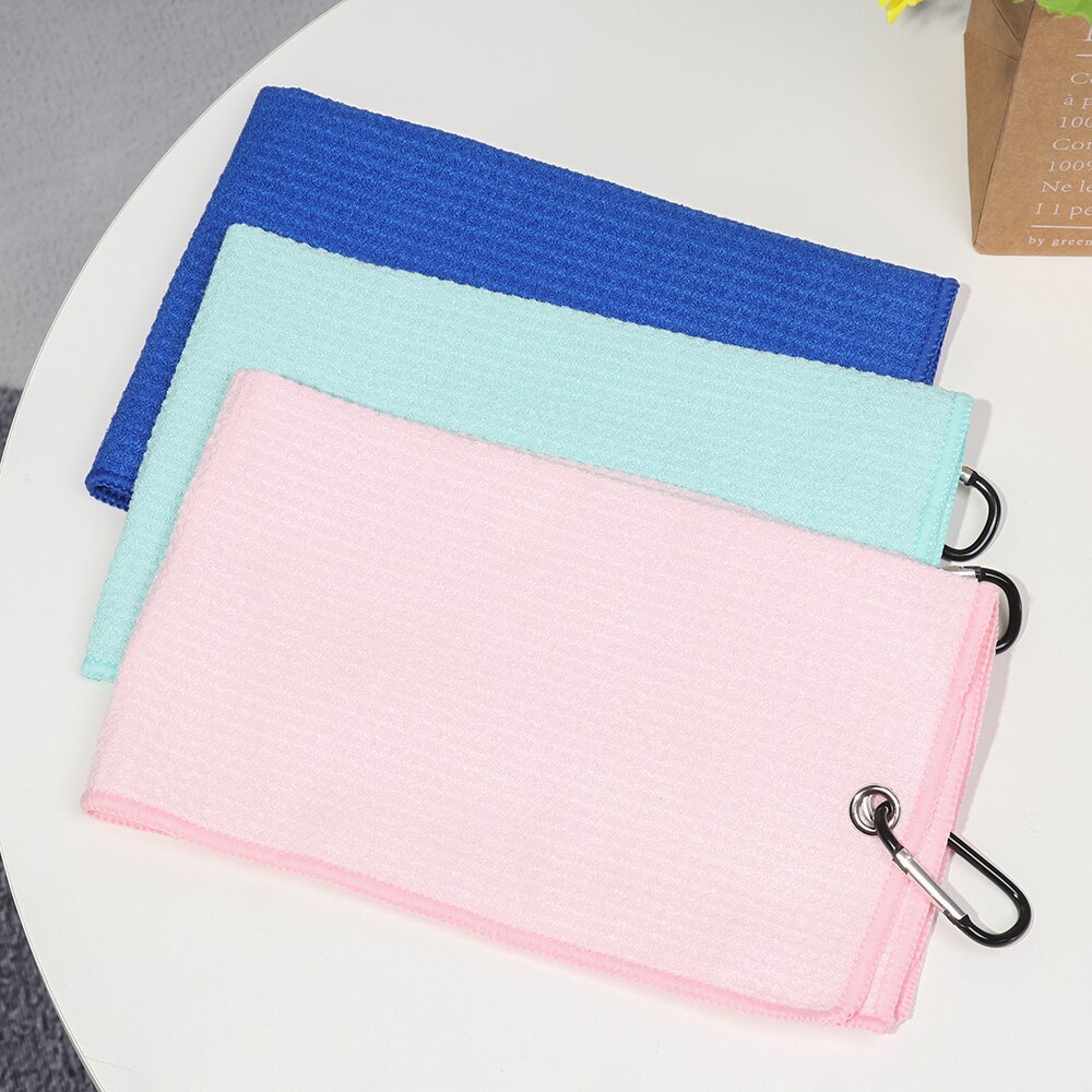 30*50Cm Microfiber Katoenen Handdoek Met Karabijnhaak Reinigt Clubs Golf Ballen Handen Reinigingsdoekjes Water Sport Zwembad accessoires