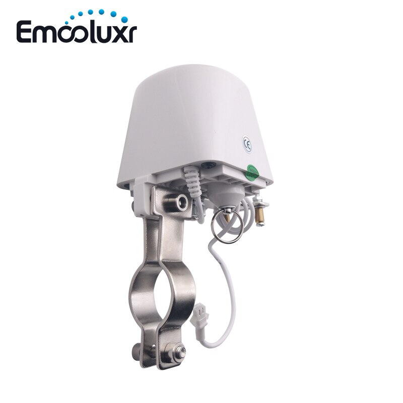 Water Leakage Alarm Sensor Home Intelligent Water Leak Safety System with Long Sensitive Sensor Probe and Manipulator Valve: White