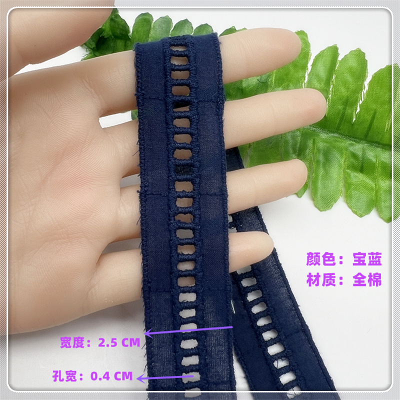 15 yardas 25 mm falda bordada rayas horizontales, atadura hueca de algodón, correa para el cabello, lazo DIY artesanía accesorios artesanales mejoras para el hogar a0475b - 1: Pistola de metal