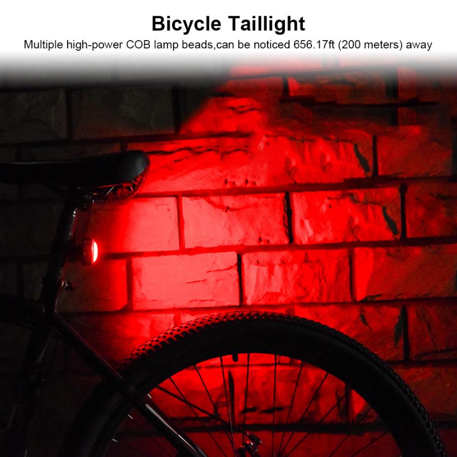 Luz de tráfico ajustable para bicicleta COB luz trasera de advertencia de freno USB de carga impermeable PX6 mini luz de tráfico